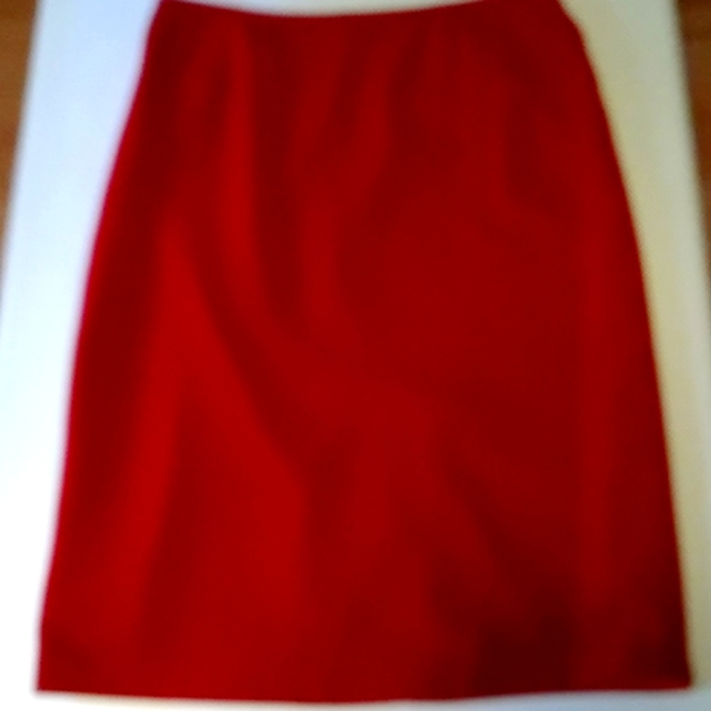 Kasper Fully Lined 10P Dark Red Skirt